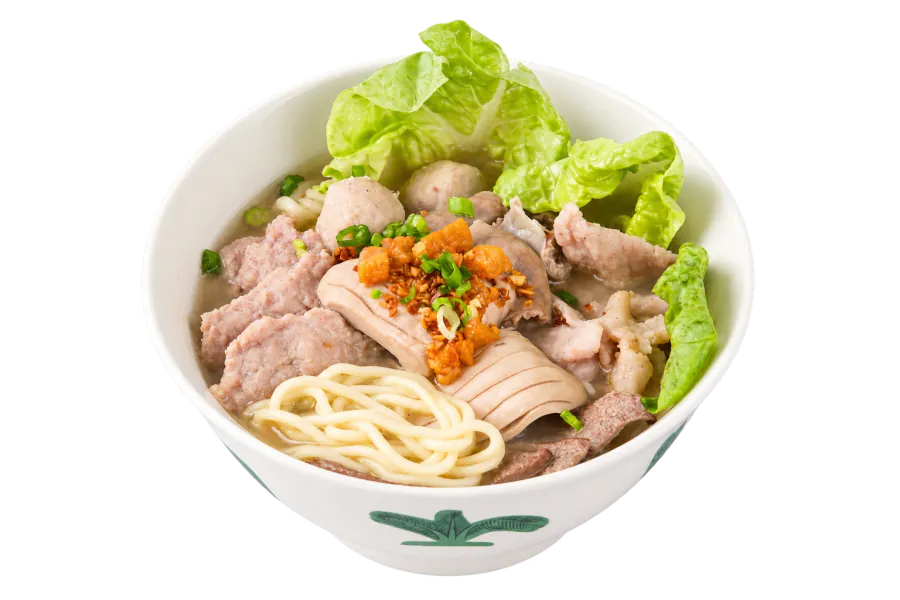 Full set pork noodle soup